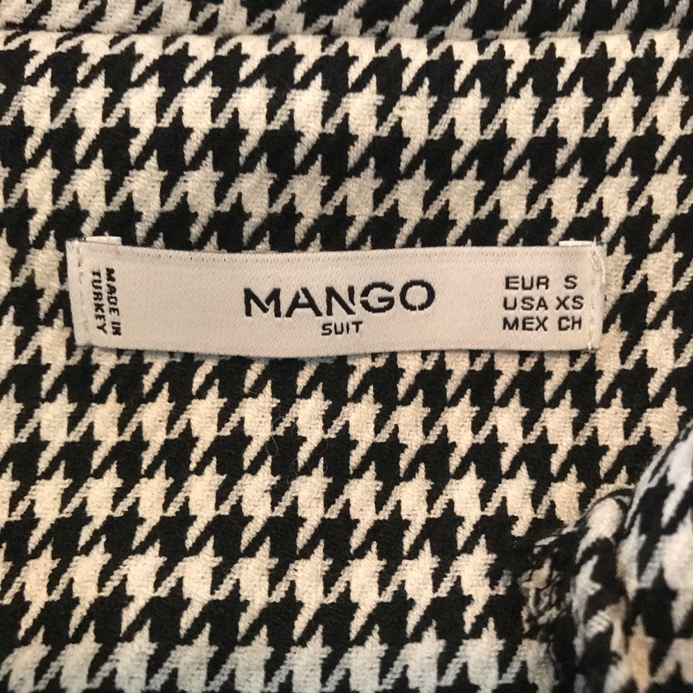 Mango Houndstooth Jacket Size Us Xs - image 2
